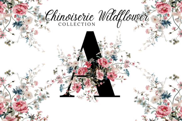 Download Chinoiserie Wildflower Clipart Set - Clip Collection