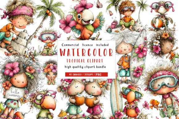 Download Tropical Clipart Bundle - Clip Collection