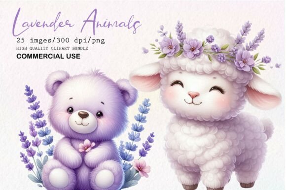Download Cute Lavender Animals PNG Clipart - Clip Collection