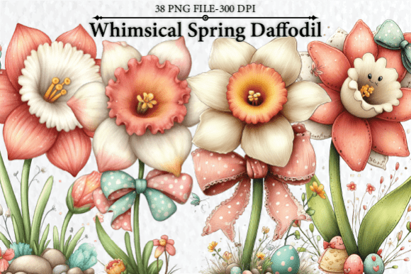 Download Whimsical Spring Daffodil Clipart - Clip Collection