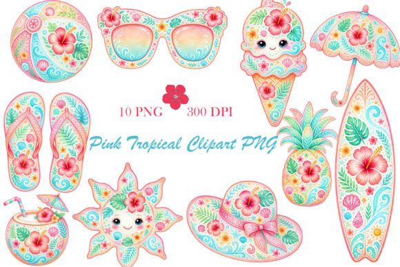 Download Pink Tropical Clipart PNG - Clip Collection