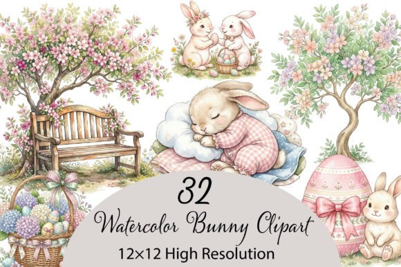 Download Watercolor Bunny Clipart - Clip Collection