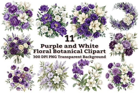 Download Purple and White Floral Clipart - Clip Collection