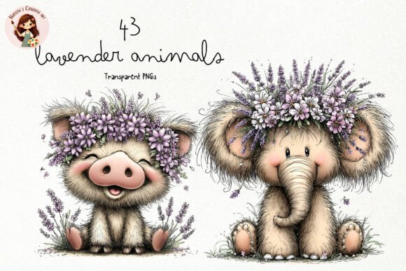 Download Cute Lavender Animals PNG Clipart - Clip Collection