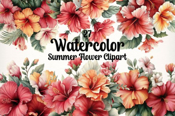 Download Watercolor Summer Flower Clipart - Clip Collection