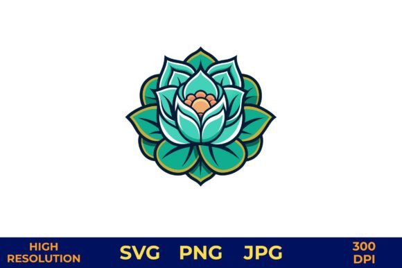 Download Vibrant Lotus Flower Vector Illustration - Vibrant Collection