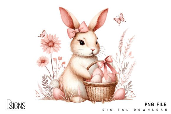 Download Vintage Easter Egg Rabbit Bunny Clipart - Clip Collection