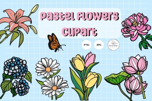 Download Pastel Flowers Clipart - Clip Collection