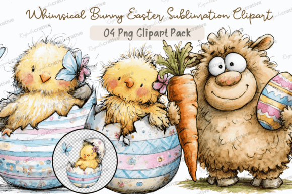 Download Whimsical Bunny Easter Clipart PNG - Clip Collection