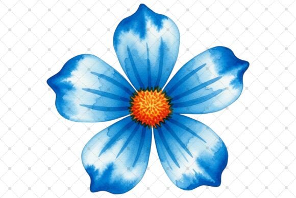 Download Vibrant Blue Flower Illustration - Vibrant Collection