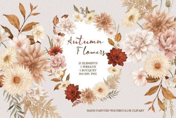Download Watercolor Autumn Flower Clipart - Clip Collection