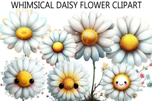 Download Whimsical Daisy Flower Clipart - Clip Collection