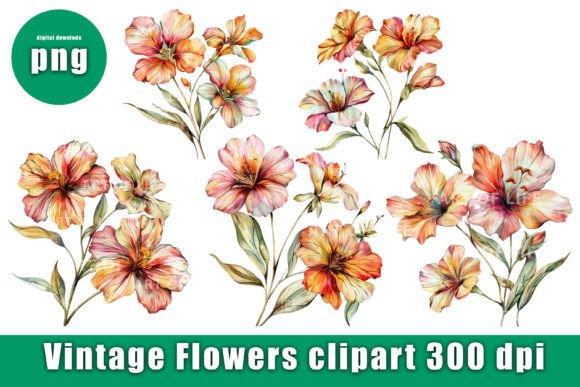 Download Vintage Flower Clip Art - Clip Collection
