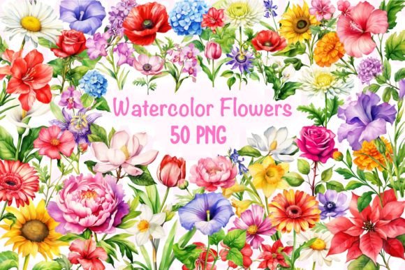 Download Spring Flowers Watercolor Clipart - Clip Collection