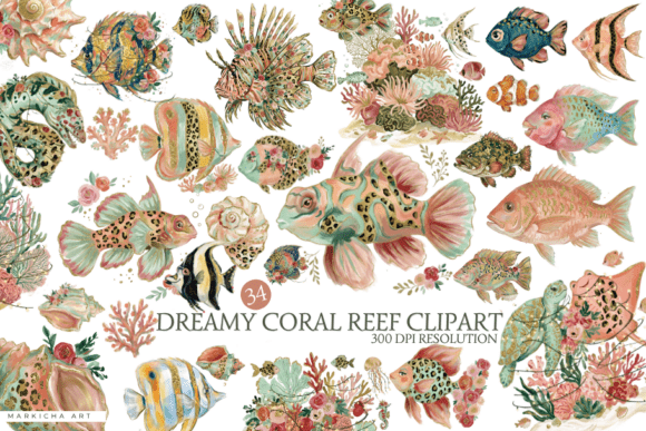 Download Dreamy Coral Reef Clipart - Clip Collection