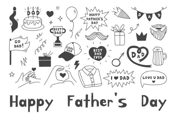 Download Happy Father's Day Doodles PNG Clipart - Clip Collection