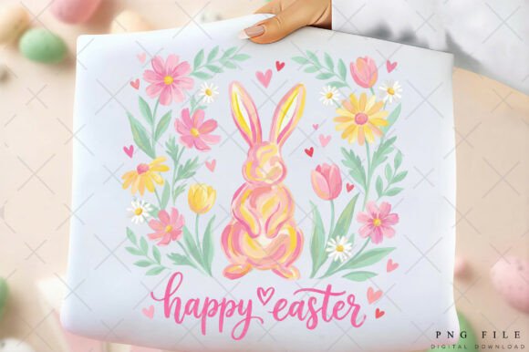 Download Floral Easter Bunny Sublimation PNG - Floral easter Collection