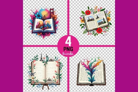 Download Vibrant Floral Book Illustrations - Vibrant Collection