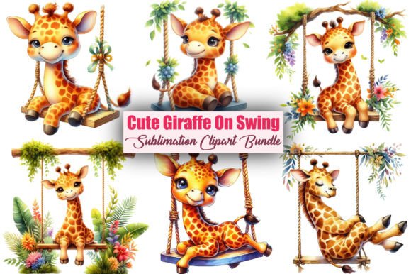 Download Watercolor Cute Giraffe Clipart Bundle - Clip Collection