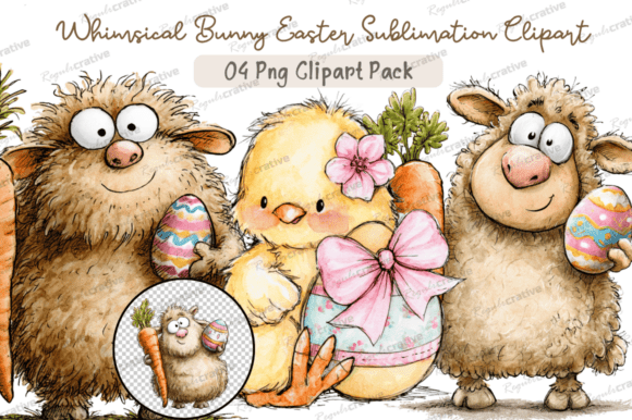 Download Whimsical Bunny Easter Clipart PNG - Clip Collection