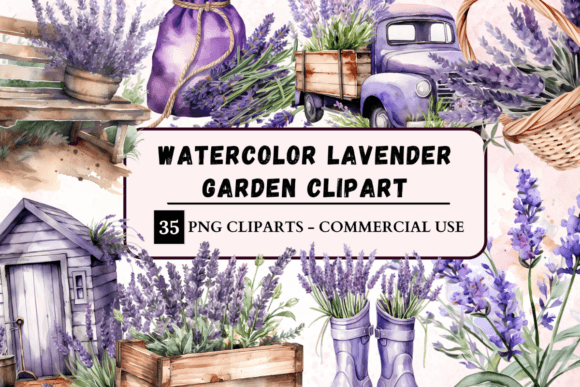 Download Watercolour Lavender Clipart - Clip Collection
