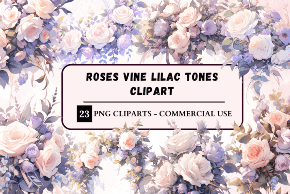 Download Pastel Roses Clipart - Lilac Tones - Clip Collection