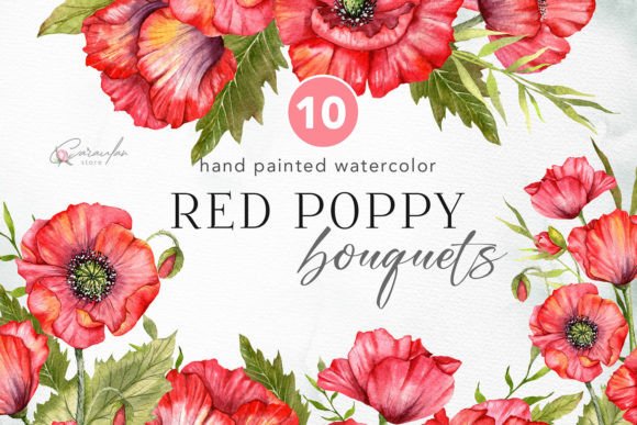 Download Poppy Clipart Watercolor, Poppy Bouquets - Clip Collection