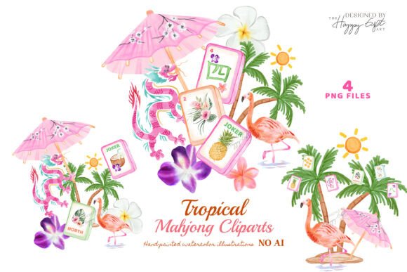 Download Tropical Mahjong Cliparts - Palm Spring - Clip Collection