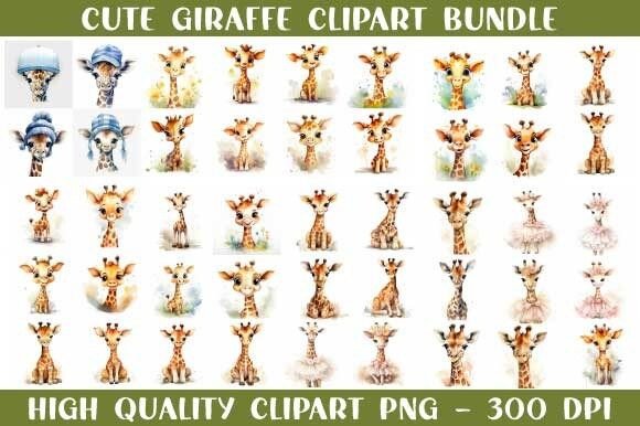 Download Cute Giraffe Clipart Bundle - Clip Collection