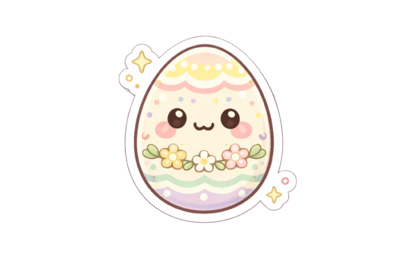 Download Kawaii Floral Easter Egg - Floral easter Collection