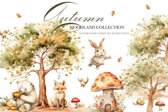 Download Autumn Woodland Animals Clipart Set - Clip Collection