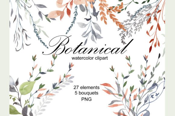 Download Watercolor Botanical Clipart. - Clip Collection
