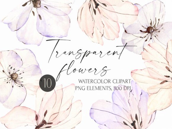 Download Watercolor Transparent Flowers Clipart - Clip Collection