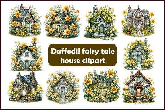 Download Daffodil Fairy Tale House Clipart - Clip Collection