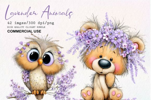 Download Cute Lavender Animals PNG Clipart - Clip Collection