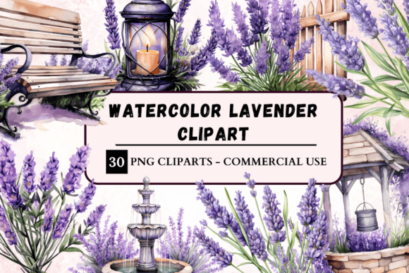 Download Watercolour Lavender Clipart - Clip Collection