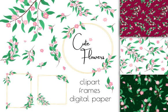 Download Cute Flowers PNG Clip Art, Floral Frames - Clip Collection