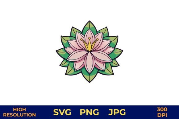 Download Vibrant Lotus Flower Vector Illustration - Vibrant Collection