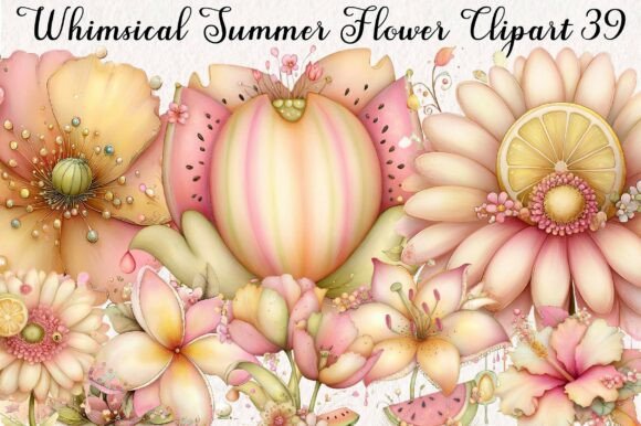 Download Whimsical Summer Flower Clipart - Clip Collection