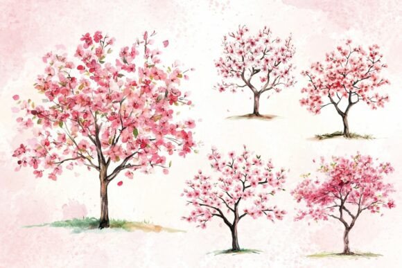 Download Watercolor Blossom Tree Clipart - Clip Collection