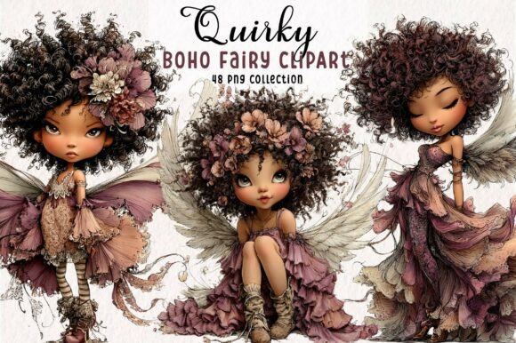Download Quirky Boho Fairy Clip Art - Premium Resources