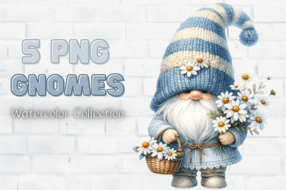 Download Watercolor Daisy Gnome Clipart - Clip Collection