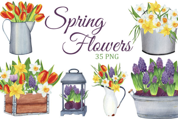 Download Spring Flowers Watercolor Clipart - Clip Collection