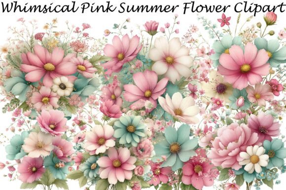 Download Whimsical Pink Summer Flower Clipart - Clip Collection