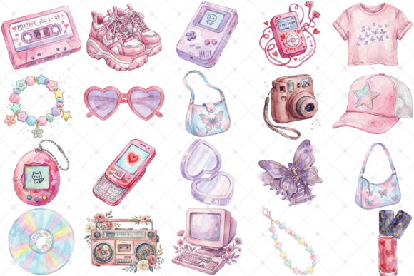 Download Y2K Teen Girl Cliparts, 2000s Nostalgia - Clip Collection