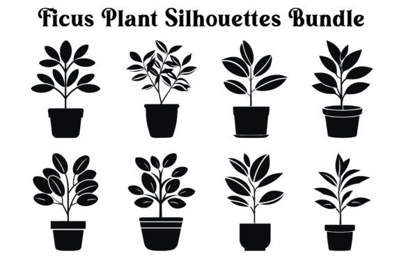 Download Ficus Potted Plant Clipart Silhouettes - Clip Collection