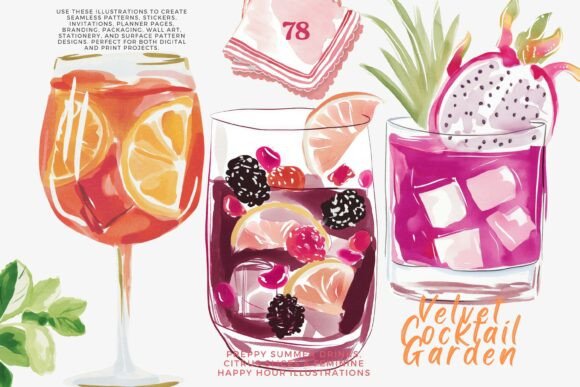 Download Preppy Cocktail Clipart Bundle - Clip Collection