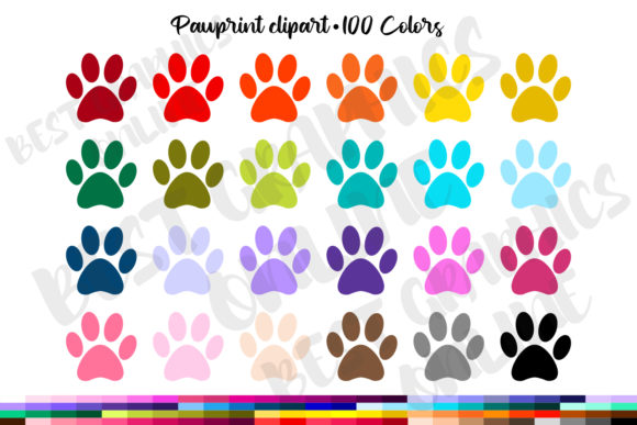 Download Pawprint Clipart Set Dog Cat Paw Prints - Clip Collection