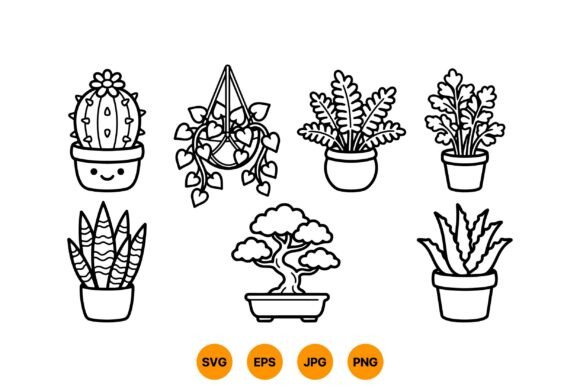 Download Cute Potted Plant Clipart SVG - Clip Collection