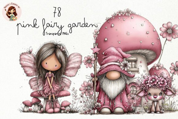 Download Pink Fairy Garden PNG Clipart Bundle - Clip Collection